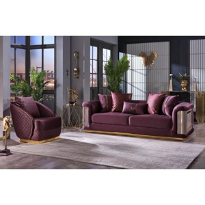 Hot nổ da hiện đại sofa sofa sang trọng Sofa giường hình kết hợp đồ nội thất đặt phòng khách sofa - Product Image 6