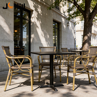 Chaises de jardin en rotin tressé, aspect bambou, design moderne, pour terrasse, café, bistrot, restaurant, vente en gros, personnalisables
