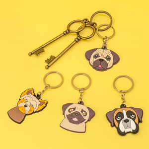 Llaveros de PVC 2D al por mayor con diseños personalizados de razas de perros (<span class=keywords><strong>Yorkshire</strong></span>, Bulldog, <span class=keywords><strong>Beagle</strong></span>) para souvenirs y accesorios de mochila, a granel - Product Image 2