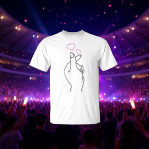 Camiseta con símbolo de corazón de K Pop, regalo para fanáticos de la música coreana, talla unisex para adultos - Product Image 3