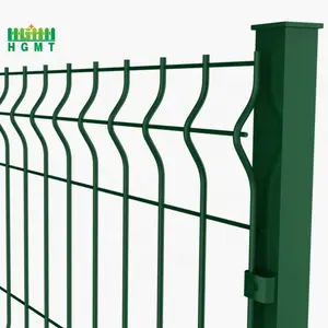 ODM OEM Factory Supply Curved Hot Dip Galvanized Peach Post 3D Mesh Fence