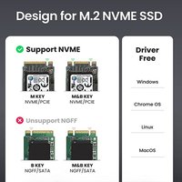 Vente en gros NVME M.2 boîtier SSD USB 3.1 vers PCIE boîtier de disque dur externe Portable en aluminium avec interface de type C