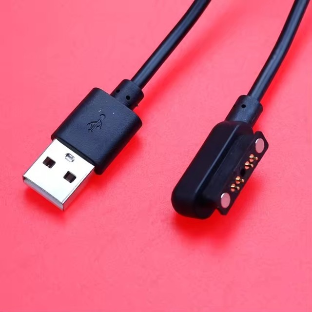 2Pin 3Pin 4Pin Male Female Pogo Pin Spring Loaded Magnetic Connector USB Data Charging Cable