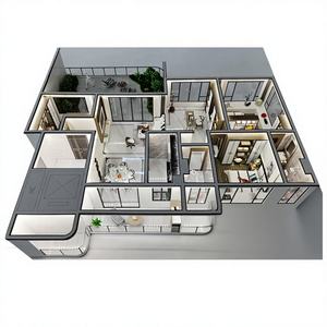 Klantspecifieke modelhuis lay-out verkoopkantoor villa interieur tentoonstelling volledige huisaanpassing kunstinterieur tuin gemeenschap ontwerp - Product Image 1