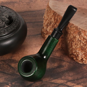 Erliao新着グリーン木製喫煙パイプ卸売無垢材タバコパイプ高級喫煙パイプ木製 - Product Image 1