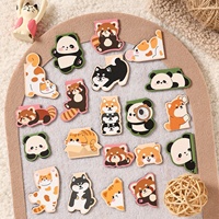 Ensemble de marque-pages magnétiques Kawaii, 5 pièces, chat, panda, chien, aimant doux, accessoires de lecture pour les amoureux des livres, papeterie cadeau en vrac