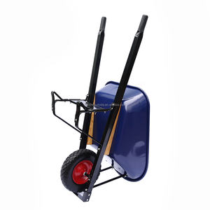 Carretilla de Acero de Alta Calidad con Ruedas y Mango Neumático de Madera, Capacidad de Carga de 300 kg - Product Image 4