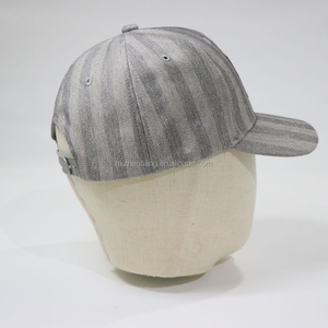 Gorra de Béisbol Deportiva con Letras y Parche de Cuero PU con Tela a Rayas y Logotipo Personalizado ZZB, Gorra Estructurada con Cierre a Presión para Deportes y Viajes, Unisex - Product Image 3