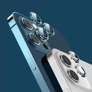 2024ホットセールカメラレンズプロテクターフィルムiPhone14 15 Pro MaxPlusカラフルな金属強化ガラススクリーンプロテクターレンズフィルム