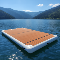 Plateforme flottante gonflable robuste, radeau flottant sur mesure pour les loisirs aquatiques en plein air