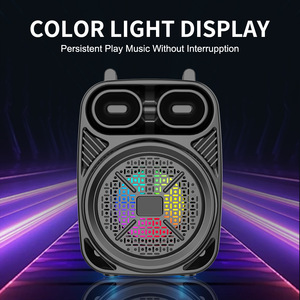 ลำโพงมัลติมีเดียแบบพกพาพร้อมไมโครโฟนสำหรับคาราโอเกะ ลดราคาพิเศษ - Product Image 4