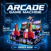Machine de jeu d'arcade commerciale Star Fleet Dynamic Flight, équipement de jeu vidéo à monnayeur pour centre de jeux