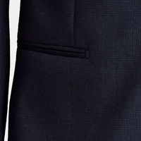 Veste de Costume Formelle Haut de Gamme Légère en Laine 100% Demi-Toile 0,7 cm à Col Cranté et Simple Boutonnage pour Homme