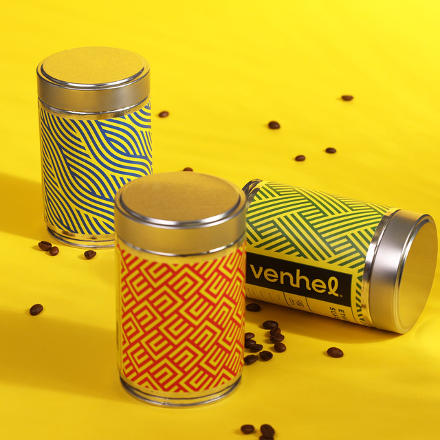Large Moroccan-Printed Pull-Top Self-Heating Tinplate Coffee Tea Can Airtight Container for Loose Leaf Tea Japanese Green Tea