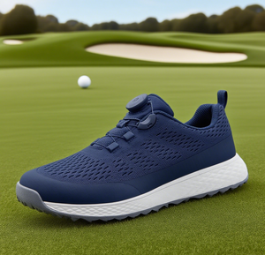 <span class=keywords><strong>Chaussures</strong></span> <span class=keywords><strong>de</strong></span> <span class=keywords><strong>golf</strong></span> respirantes confortables pour hommes avec bouton <span class=keywords><strong>de</strong></span> clou fixe supérieur en maille et design sportif antidérapant prix d'usine - Product Image 4