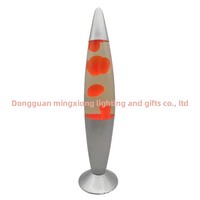 Lampe à cire de lave en aluminium de 16 pouces, lumière de nuit romantique, décoration de table de chambre à coucher, bleu/orange/vert multicolore, cadeau créatif