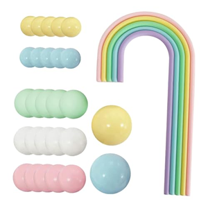 <b>Rainbow</b> DIY Cake Topper With Balloons Foam Balls for Baby Shower Birthday Anniversary Party Cake Decorations Supplies Colorful - Product Image 1
