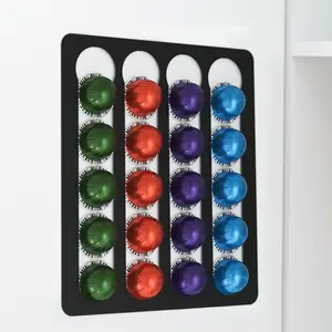 Support de <span class=keywords><strong>capsules</strong></span> <span class=keywords><strong>Nespresso</strong></span>, couleur noire, acier inoxydable, dosettes de café adhésives, support de <span class=keywords><strong>capsules</strong></span> <span class=keywords><strong>Nespresso</strong></span> Vertuo - Product Image 1