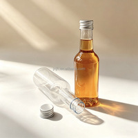 Bouteille de boisson en plastique PET ronde de 100 ml, bouteille en plastique pour jus, eau, boissons