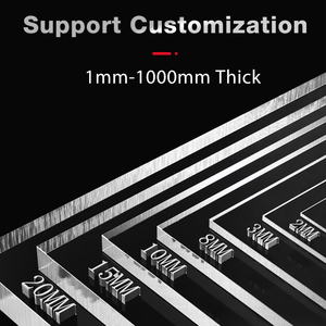 Nhà Máy Chuyên Nghiệp Tùy Chỉnh 100Mm 150Mm 200Mm 500Mm 800Mm Acrylic Ống Rõ Ràng Tấm Acrylic Đúc Acrylic Tấm Kính - Product Image 5