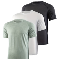 T-shirt à col rond pour homme, 6 couleurs, noir, blanc, gris, marine, ultra-léger, respirant, absorbant la transpiration, séchage rapide