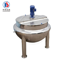 Huashang Custom Industrial RVS verticale stoomverwarmde gejackete ketel voor de productie van groenten, tarwe en voedsel.