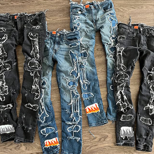 Diznew thấp moq thiết kế skinny jeans người đàn ông biểu tượng tùy chỉnh thêu người đàn ông Jeans chất lượng cao - Product Image 2