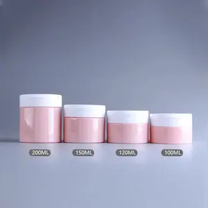 Frasco de plástico PET vazio transparente personalizado para creme facial, frasco de loção com tampa de rosca, 50g, 30ml, 50ml, 100ml, 120ml e 150ml