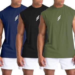 Camiseta sin mangas sublimada de algodón de talla grande para hombre, camisetas sin mangas, Material de malla de entrenamiento, secado rápido, gimnasio atlético para correr - Product Image 5