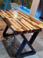 Pieds de table basse avec barre transversale en fer, structure de table extra stable