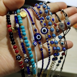 Nouveau bracelet œil maléfique de créateur, petit bracelet en cristal, perles de graines, fil ciré, chaîne réglable pour femmes et hommes - Product Image 3