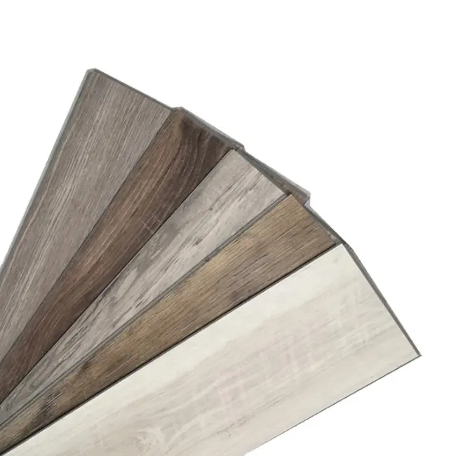 100% 방수 비닐 판자 실내 나무 디자인 PVC Spc 바닥 홈 장식 사용자 정의 크기 비닐 바닥