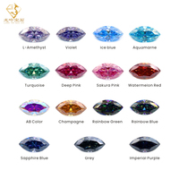 Pierre de moissanite 1ct 2ct 3ct plaquée couleur violet clair VVS1, taille marquise, moissanite en vrac avec certificat GRA pour bague