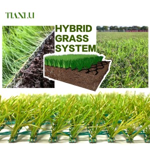 50mm FIFA chất lượng Pro chứng nhận lai bóng đá Turf - 50mm dệt Pe/PP cỏ với công nghệ làm mát cho sân vận động - Product Image 2