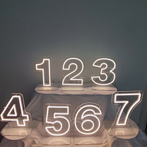 Other Wedding Huge Acrylic <strong>Number</strong> Neon Led Light <strong>Decorations</strong> Wall Backdrop LED Outdoor for Party Birthday Background - Product Image 5