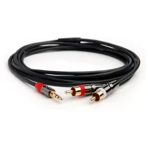Wholesale 3.5mm Jack to 2RCA Speaker Cable Wholesale AUX Connector RCA to 3.5 mm to 2 RCA Audio Cable
