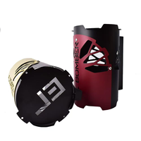 Cache-vent moderne pour chicha en fer, durable, noir et argenté, protection pour charbon, accessoires de fumée pour chicha, modèle droit