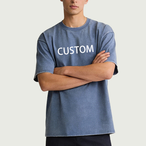 T-shirt unisexe décontracté en coton 100% doux 200 GSM, tendance et populaire, avec logo personnalisé, haute qualité, effet délavé vintage - Product Image 1