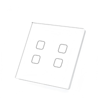 Interruptor de Pared Táctil Inteligente Wi-Fi Estándar del Reino Unido T1 1/2/3 Gang 1C/2C/3C, Sistema de Hogar Inteligente de 2 Vías IP20, 110V AC 5A, Rango de 100-300m, AES