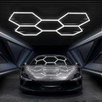 Luminaires LED personnalisés en forme de nid d'abeille, plafonniers hexagonaux, luminaires de plafond pour salon de coiffure et atelier de detailing automobile