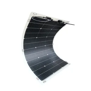 批发薄膜ETFE单晶半柔性太阳能电池板100瓦单片柔性太阳能电池板100瓦柔性太阳能电池板