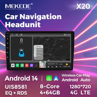 Head Unit Mobil Android MEKEDE X10 X20 1280*720 dengan Kipas Pendingin, Car-play, DSP, Navigasi GPS, 8 Core untuk Mobil Universal