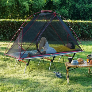 <span class=keywords><strong>Lit</strong></span> <span class=keywords><strong>de</strong></span> camp portable léger imperméable à une chambre à coucher, <span class=keywords><strong>moustiquaire</strong></span> quatre saisons, <span class=keywords><strong>lit</strong></span> <span class=keywords><strong>de</strong></span> camp surélevé pour une <span class=keywords><strong>personne</strong></span>, pour la randonnée en plein air - Product Image 5