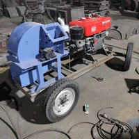 Moulin à marteau à branches de bois Diesel, broyeur à bois, broyeur à marteau, broyeur portable, fabrication de scie, machine à raser