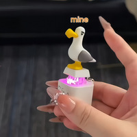 Rechargeable Mine Bird Sounding Keycap Cute Seagull Keychain Decompression Toy Sea Gull Sound Pendant Stress Relief Decor