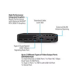 Computadora de escritorio HP Elitedesk 800 G9, <span class=keywords><strong>CPU</strong></span> de escritorio 16G DDR5 RAM 512G SSD UHD730 Win11 Elite <span class=keywords><strong>Mini</strong></span> 800 G9, PC de escritorio - Product Image 5