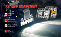 Phare de camion LED à faisceau scellé Rectangle 5x7 blanc DRL pour Jeep Cherokee XJ YJ MJ SJ phares Led