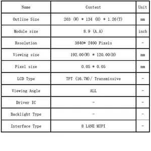 PJ089Y2V5 8.9 inch 4K monochrome LCD <strong>display</strong> <strong>screen</strong> 3840x2400 anycubic photon MONO X <strong>3D</strong> <strong>printer</strong> - Product Image 5