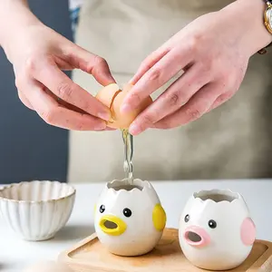 Séparateur d'œufs en céramique, mini séparateur de blanc et de jaune d'œuf, pratique et simple, outils de cuisine adaptés - Product Image 2