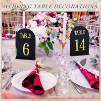 Décorations de mariage de luxe en or, arche de mariage, support en acrylique moderne et élégant, numéros de table en miroir, vente directe d'usine